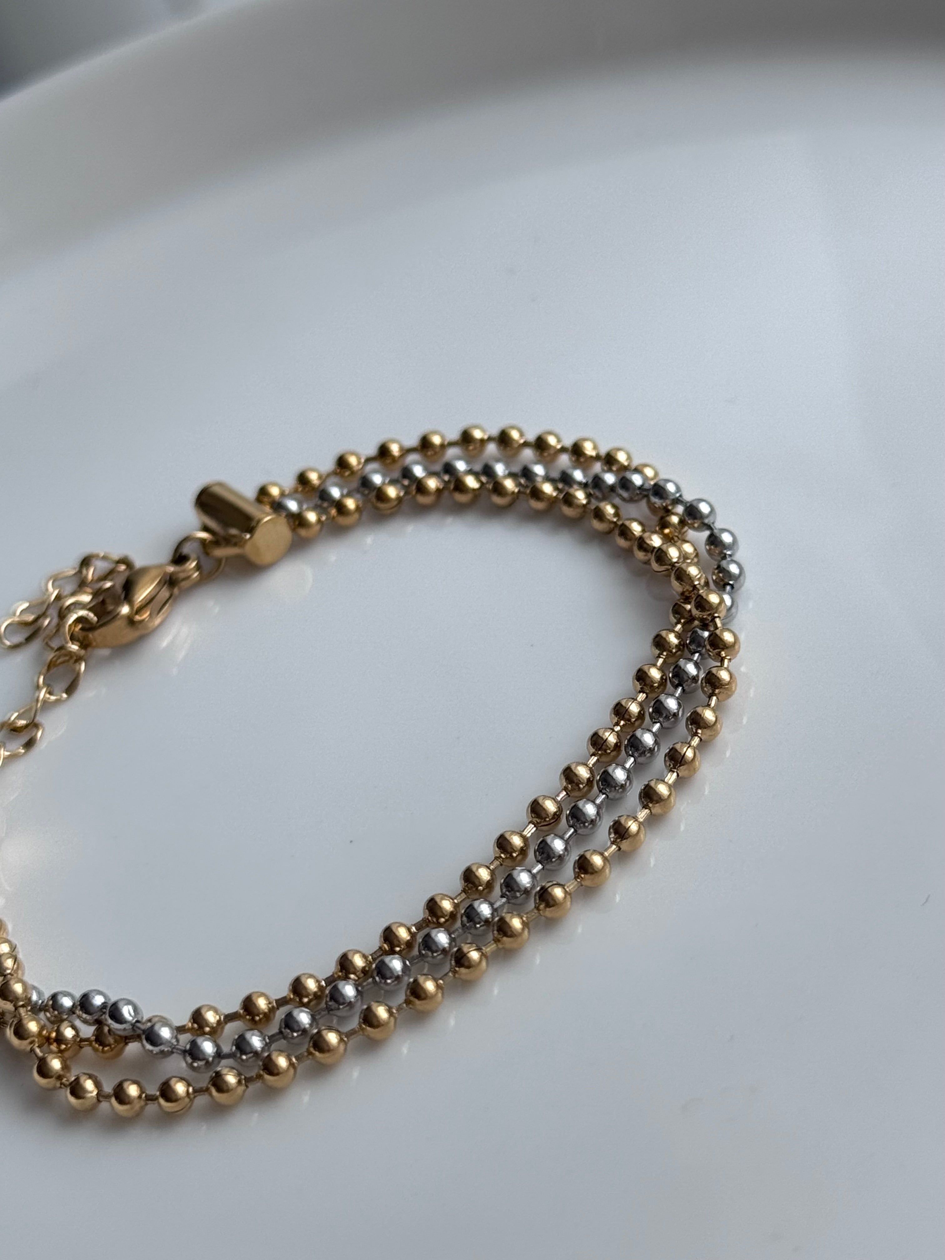 PULSERA BOLITAS MULTICOLOR