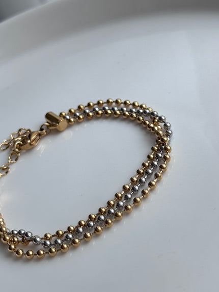 PULSERA BOLITAS MULTICOLOR