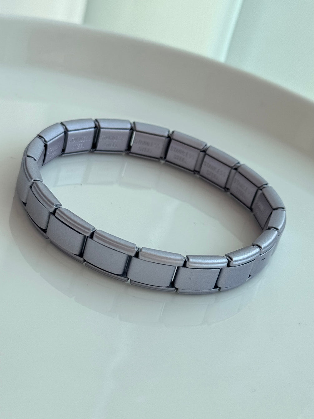 PULSERA ITALIANA LILA MATE
