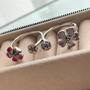 ANILLO DOBLE FLORES