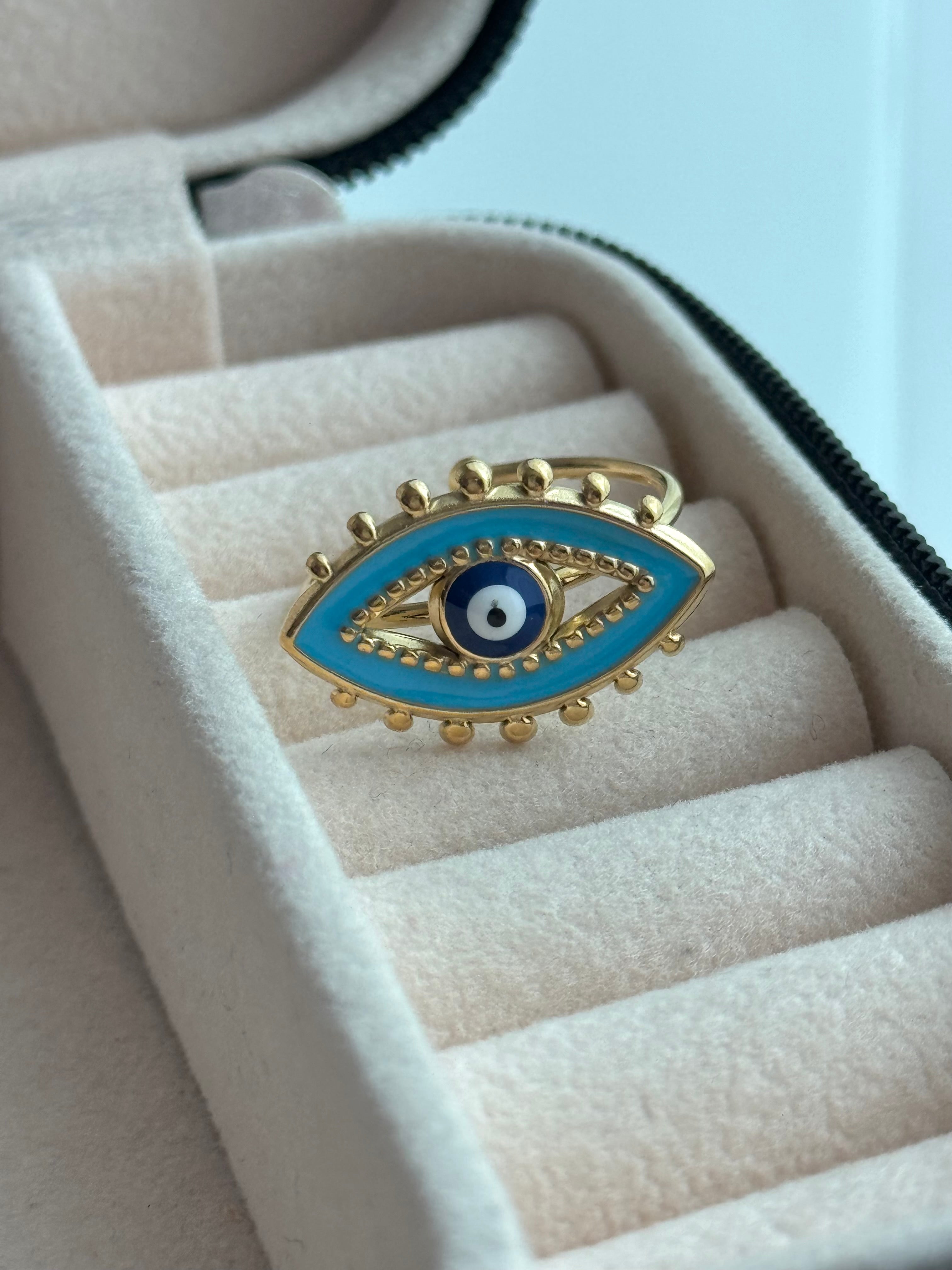 ANILLO OJO AZUL