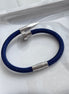 PULSERA CORREA AZUL CLAVO