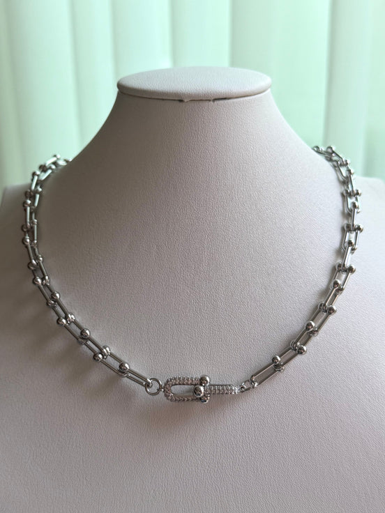COLLAR ESLABONES CON CRISTAL