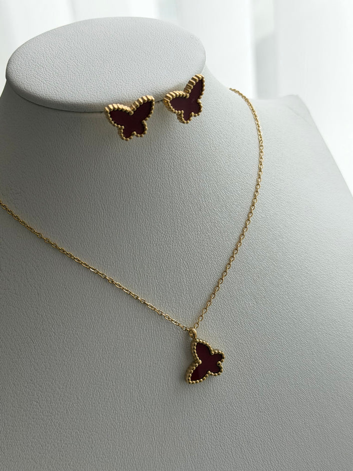 SET MARIPOSA ROJO