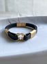 PULSERA PLACA GG DORADO