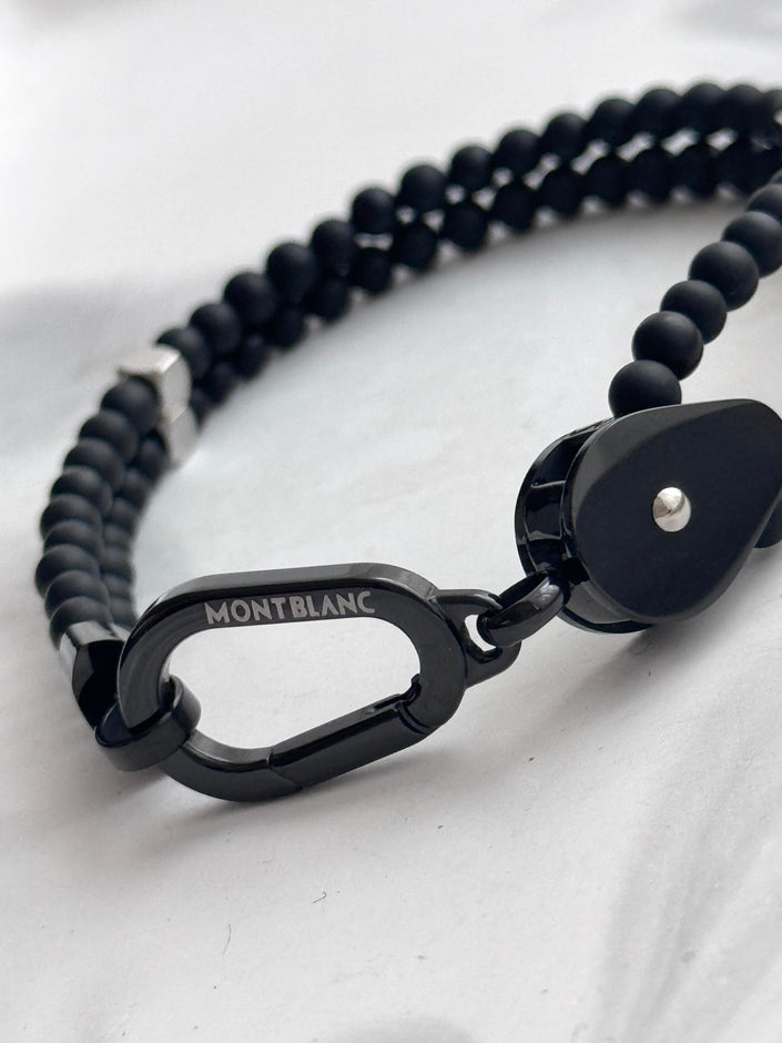 PULSERA BOLITAS NEGRA