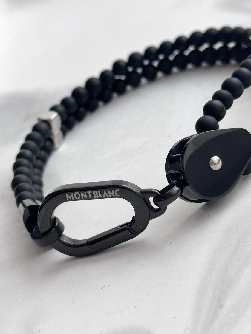 PULSERA BOLITAS NEGRA