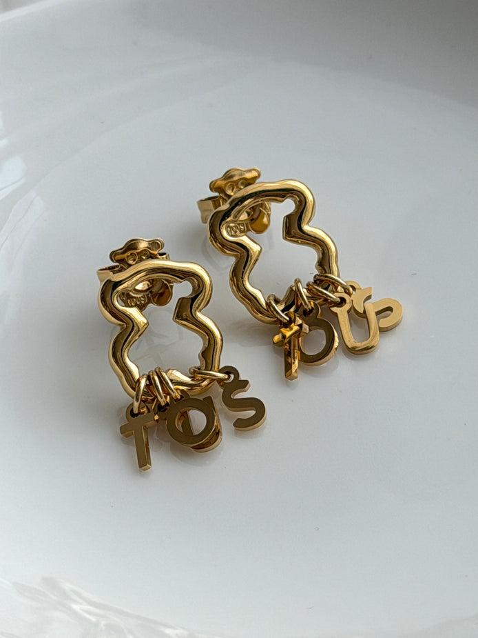 ARETE OSITO CON LETRAS