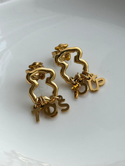 ARETE OSITO CON LETRAS