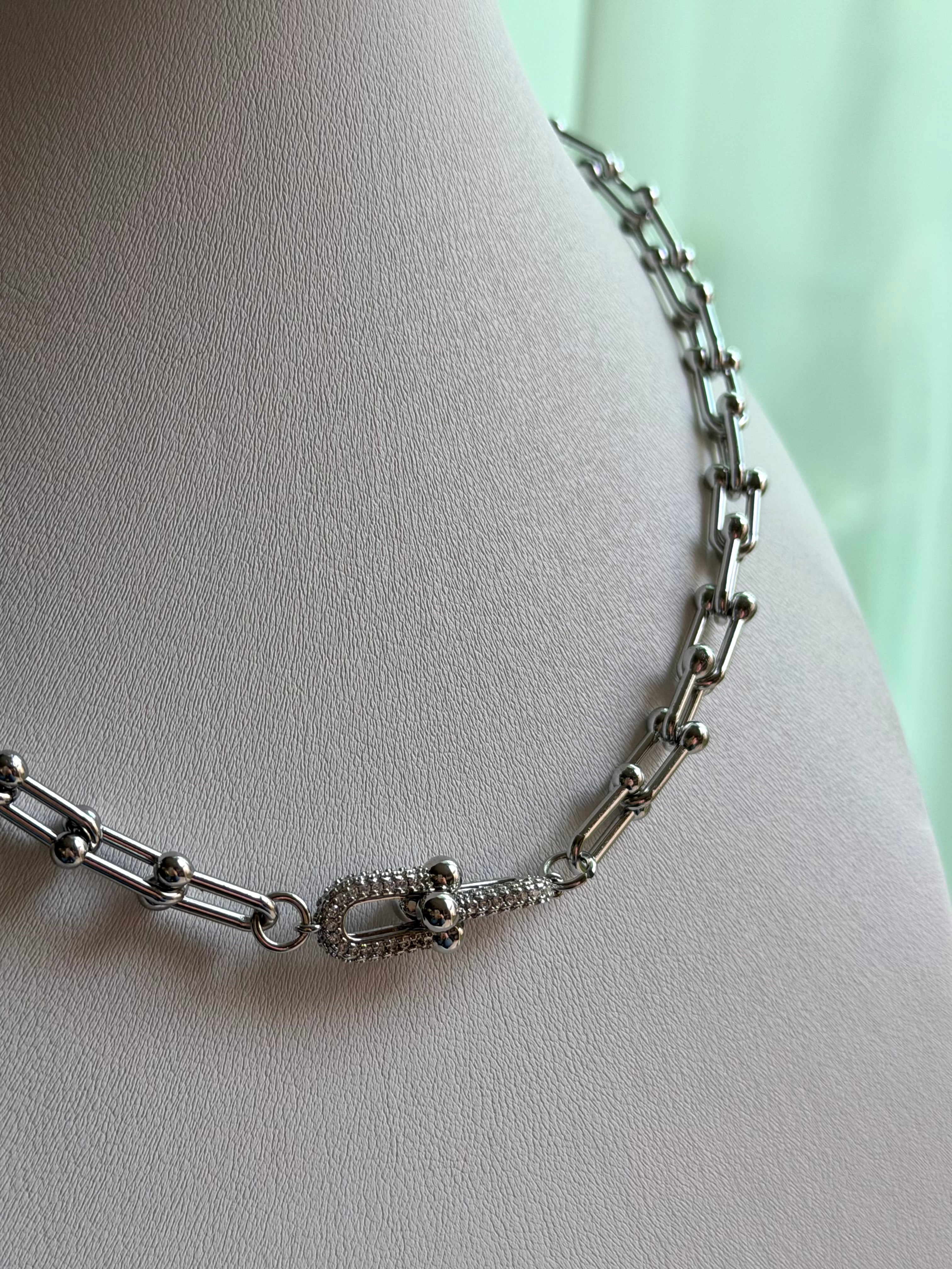 COLLAR ESLABONES CON CRISTAL