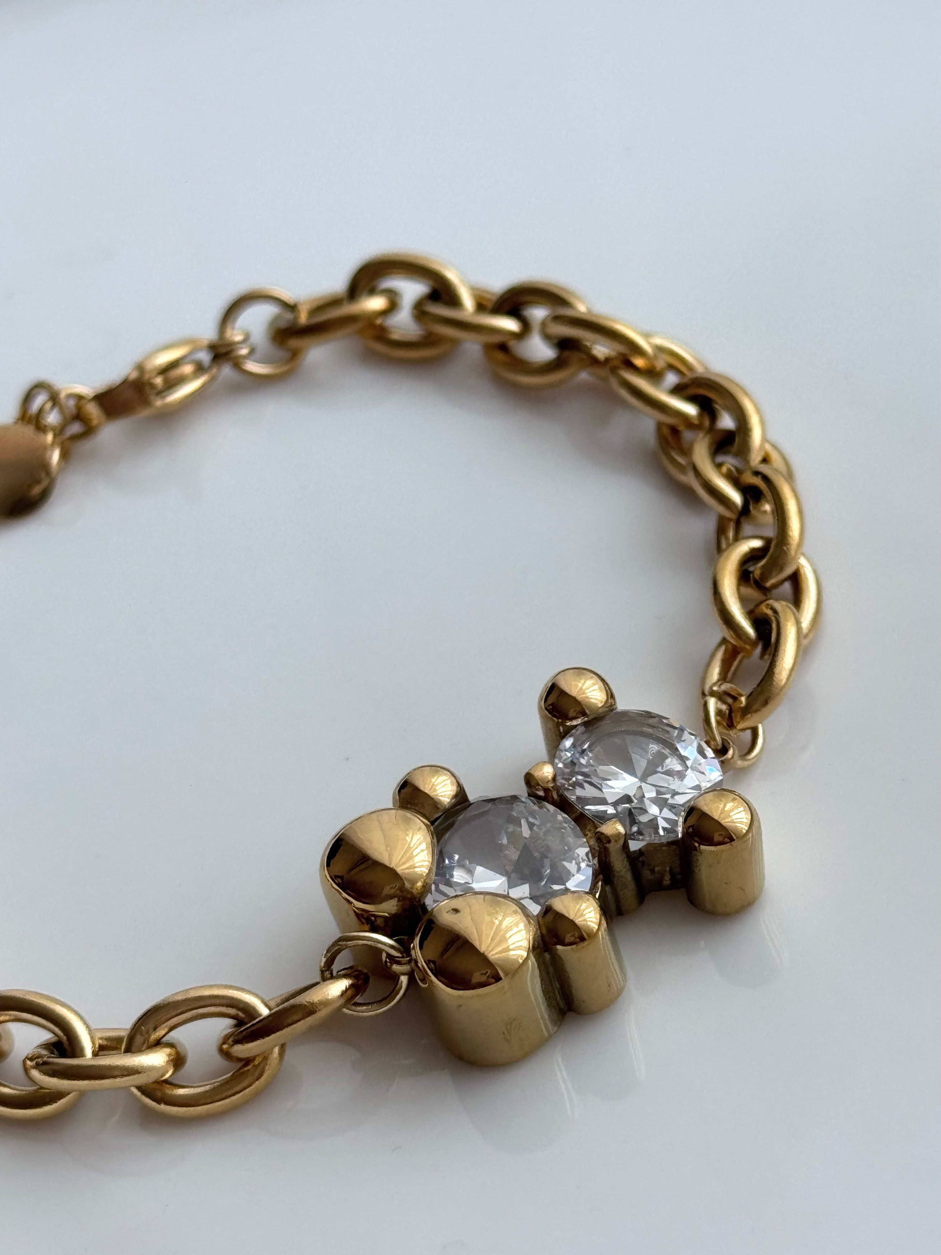 PULSERA OSO CRISTAL BLANCO