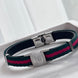 PULSERA TELA GG A LATEADA