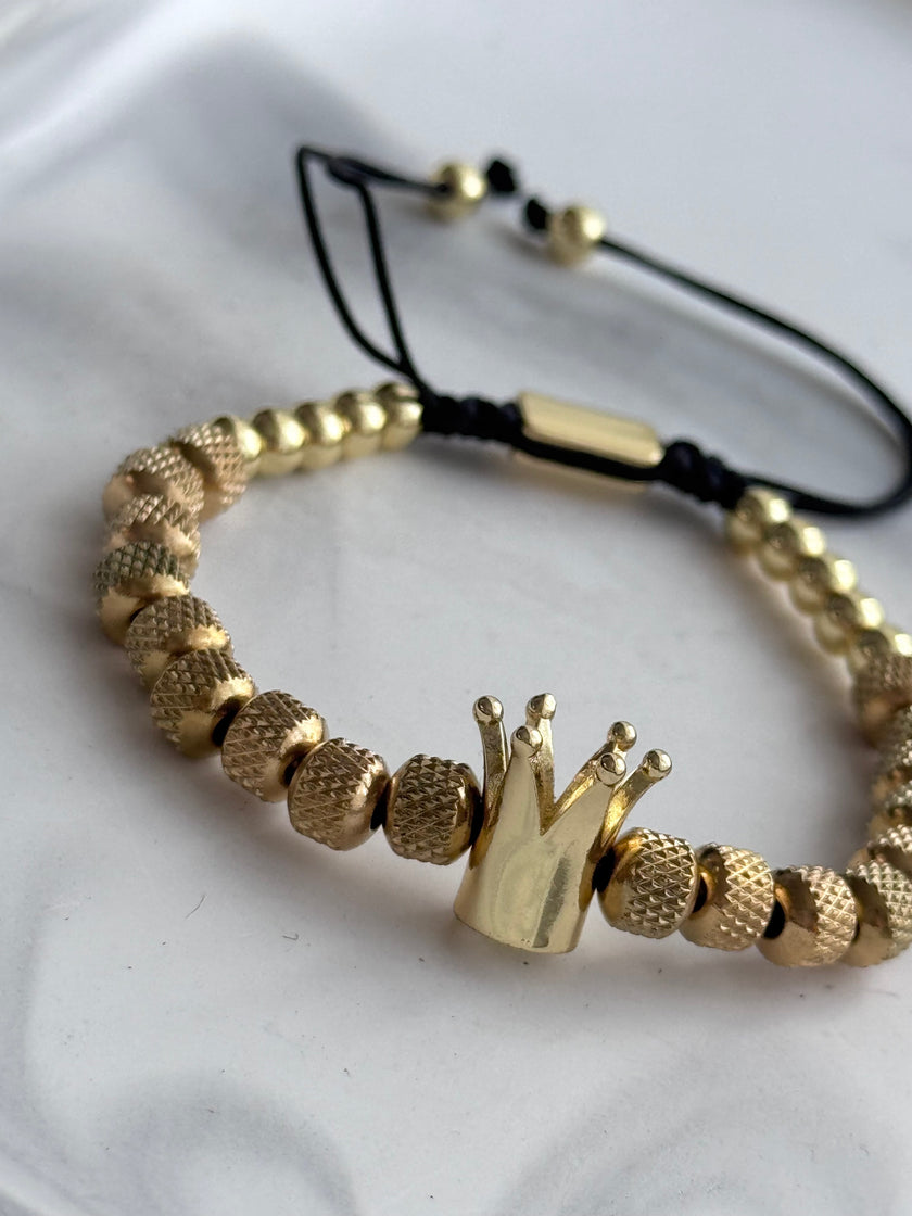 PULSERA CORONA DORADA