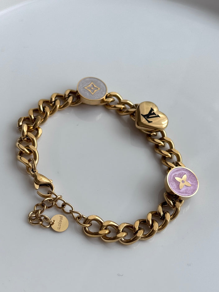 PULSERA CON DIJE LV