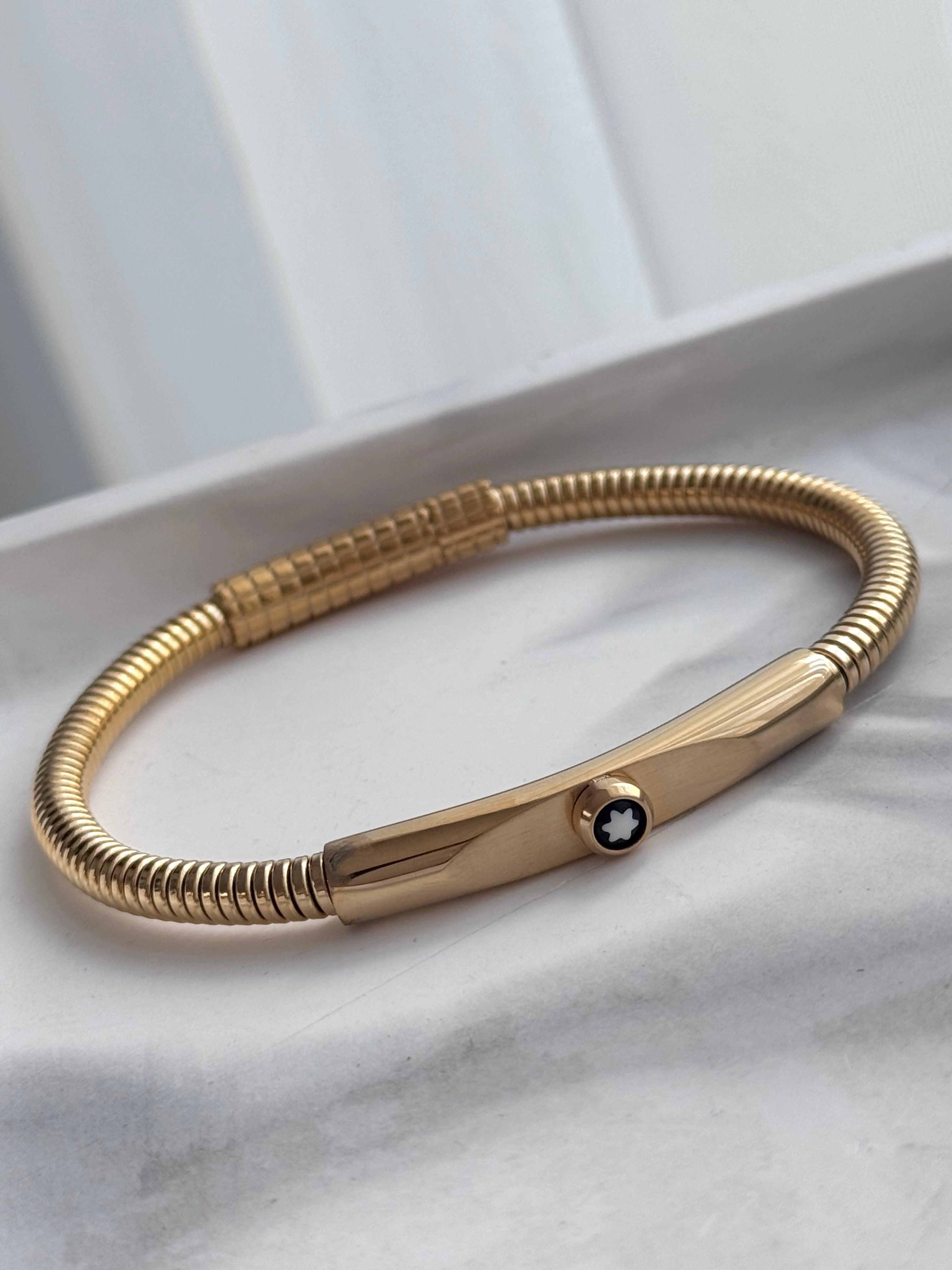 PULSERA FLEXIBLE ESPIRAL DORADO