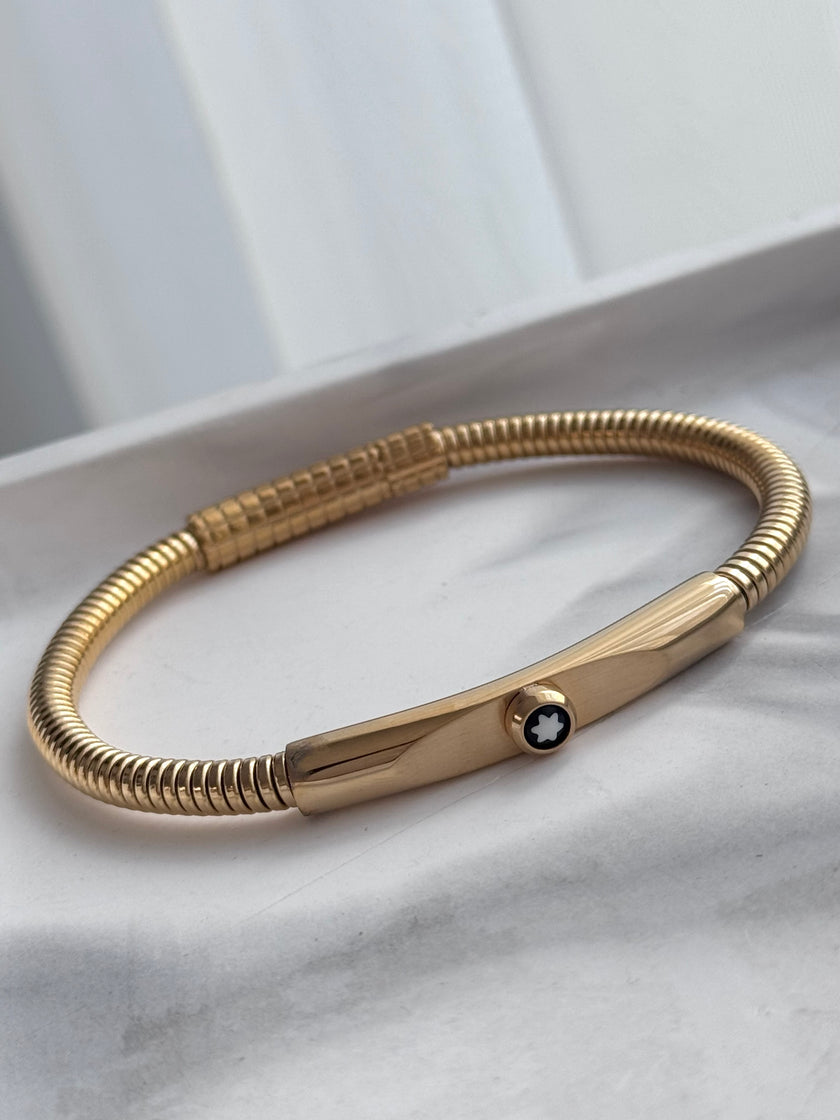 PULSERA FLEXIBLE ESPIRAL DORADO