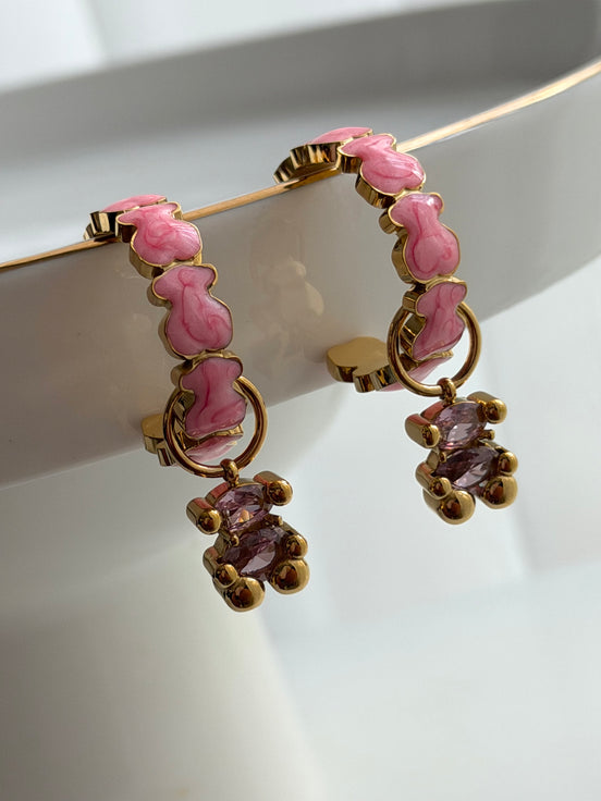 ARRACADA OSOS ROSA