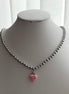 COLLAR CORAZON ROSA