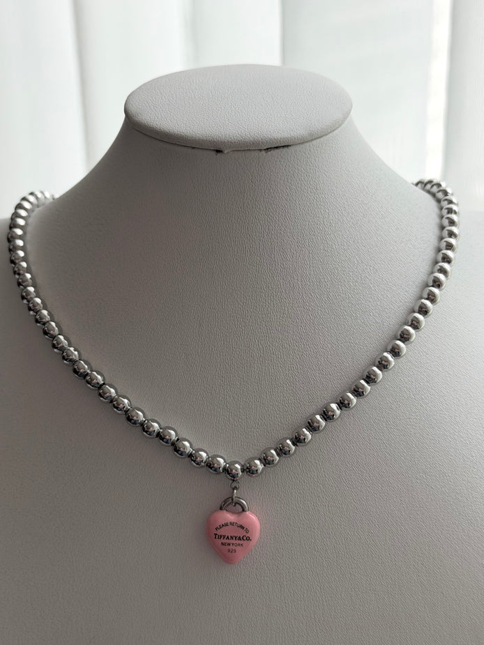 COLLAR CORAZON ROSA