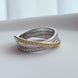 ANILLO TRIPLE DOBLE COLOR