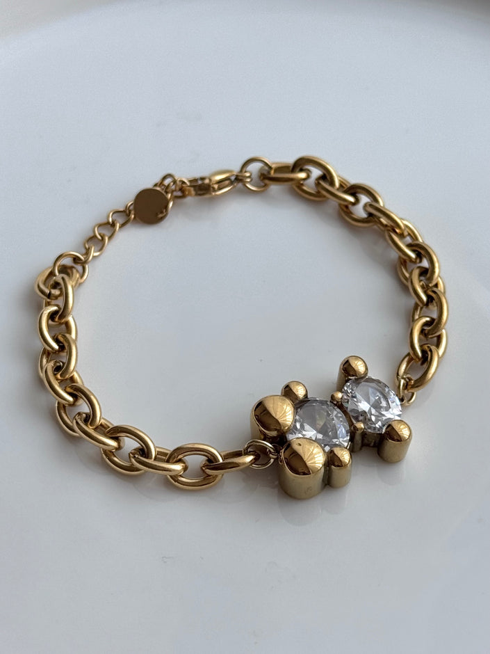 PULSERA OSO CRISTAL BLANCO