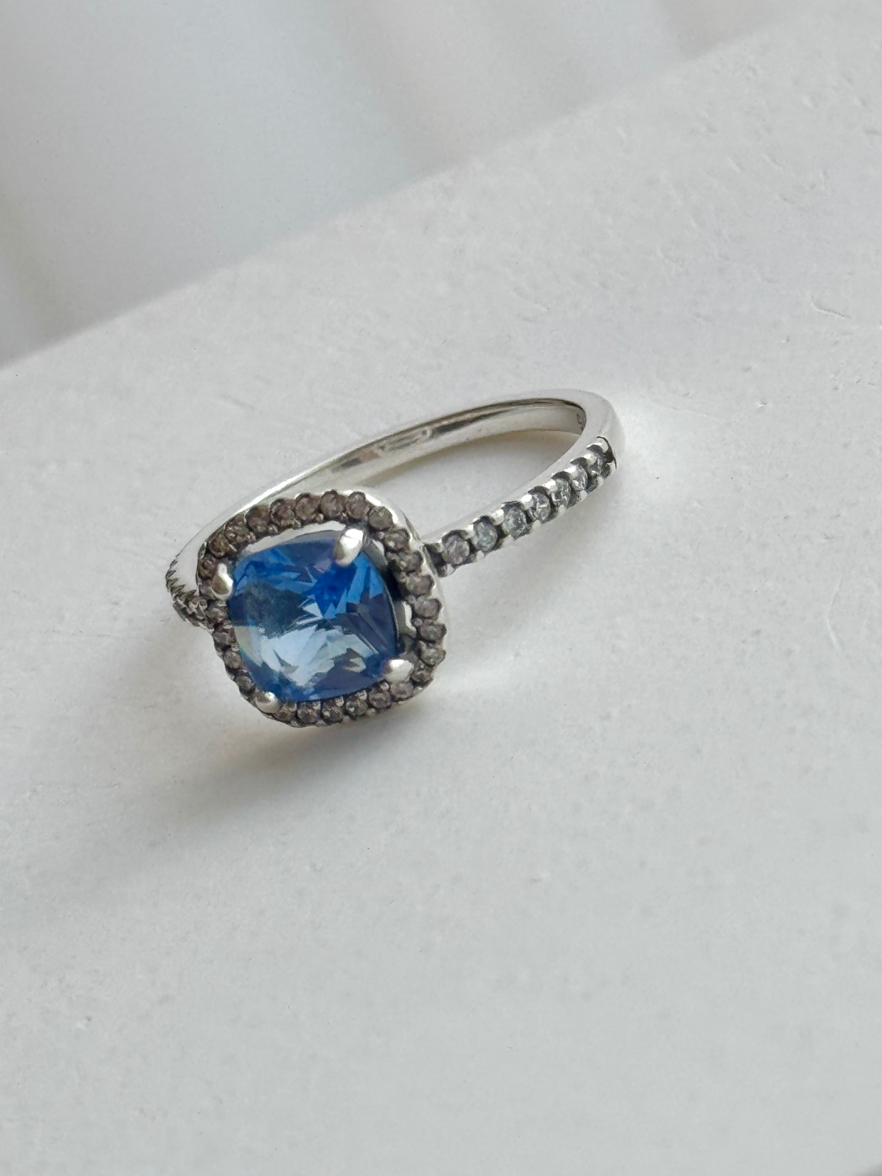 ANILLO ZIRCONIA AZUL