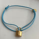 PULSERA HILO CON CANDADO LV AZUL