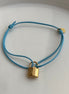 PULSERA HILO CON CANDADO LV AZUL