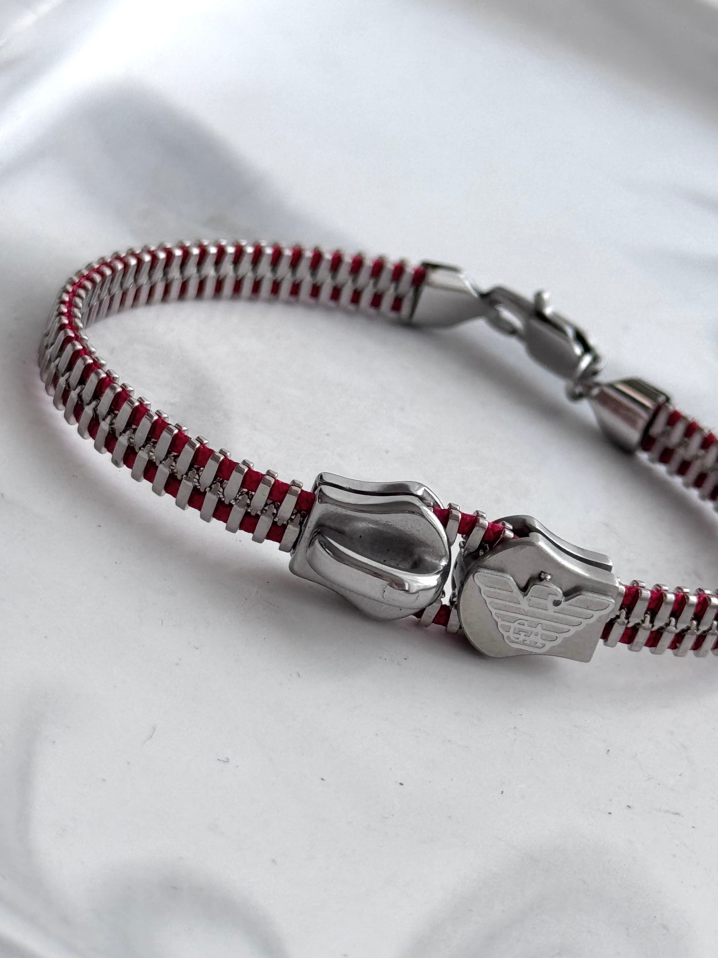 PULSERA ZIPPER ROJA