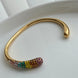 BRAZALETE ABIERTO ZIRCONIA ARCOÍRIS