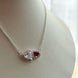 COLLAR DOBLE CORAZON ROJO