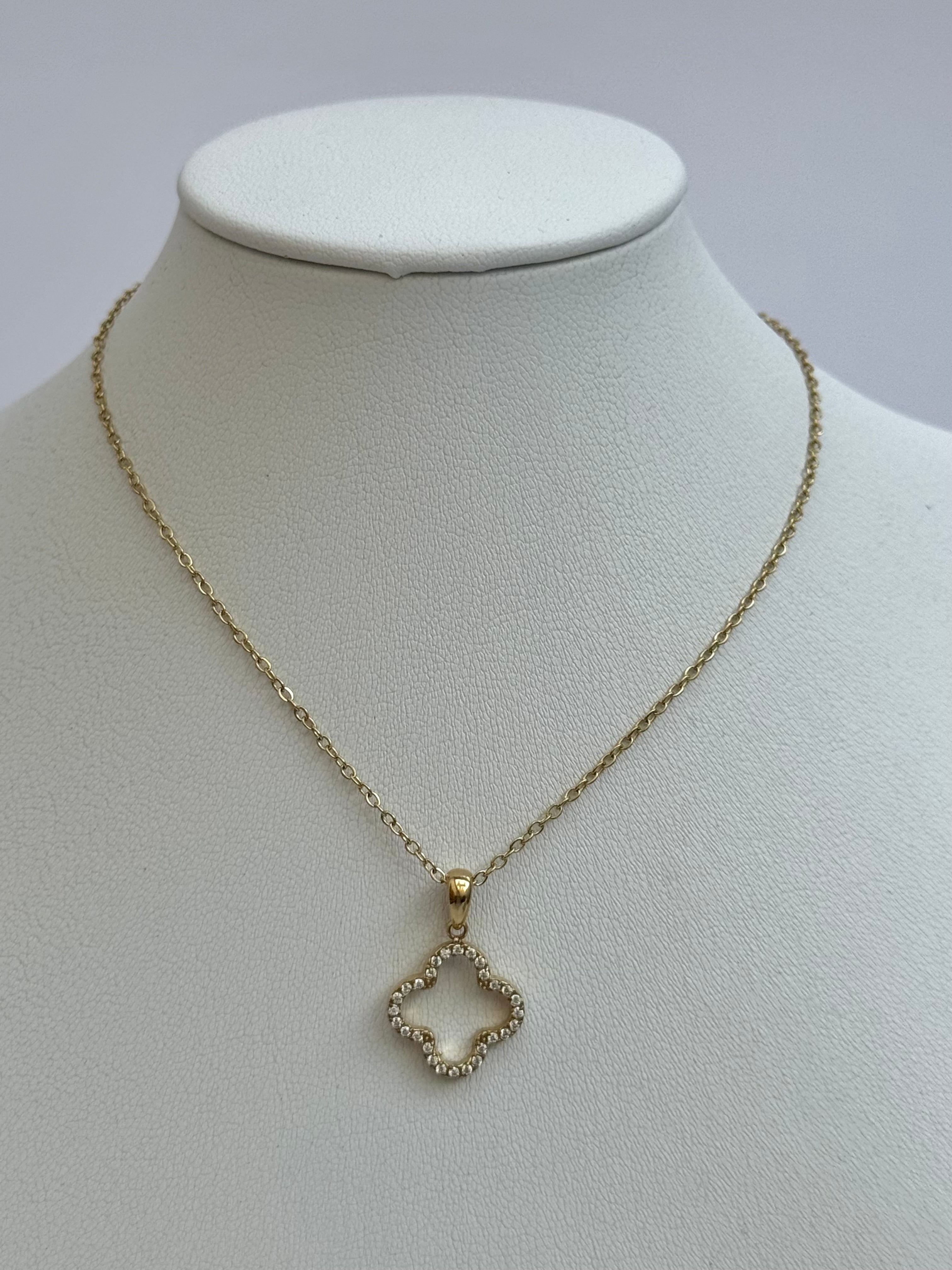 COLLAR TRÉBOL CON ZIRCONIA