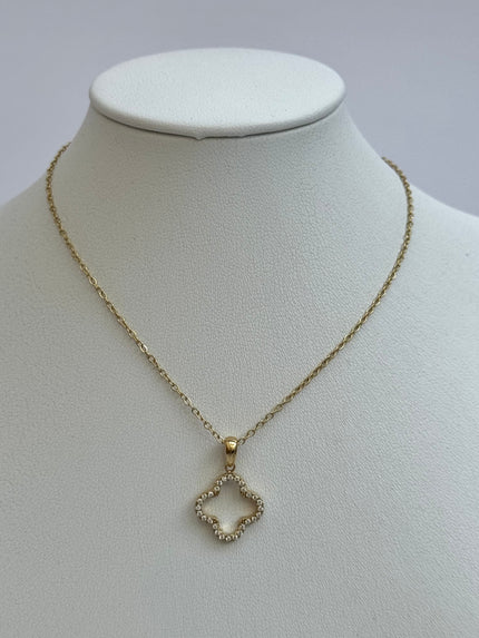 COLLAR TRÉBOL CON ZIRCONIA