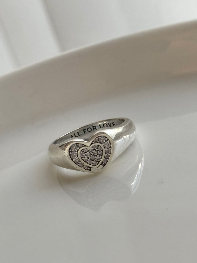 ANILLO  ORAZON CON ZIRCONIAS