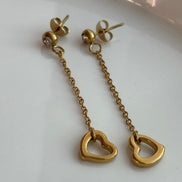 ARETE CORAZÓN LARGO DORADO