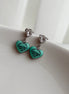ARETE COLGANTE CORAZON AZUL