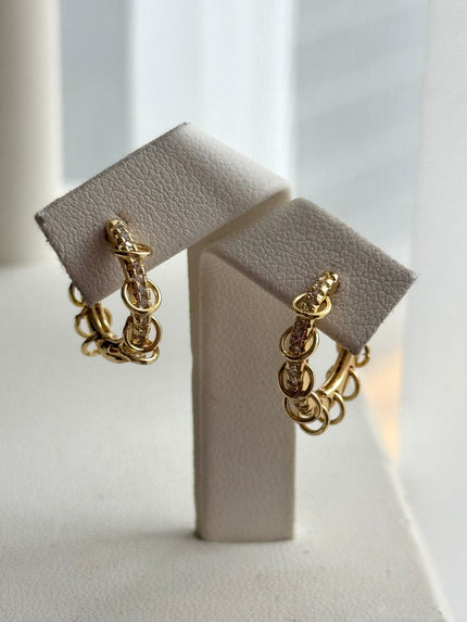 ARRACADA CON ZIRCONIA Y ARGOLLAS