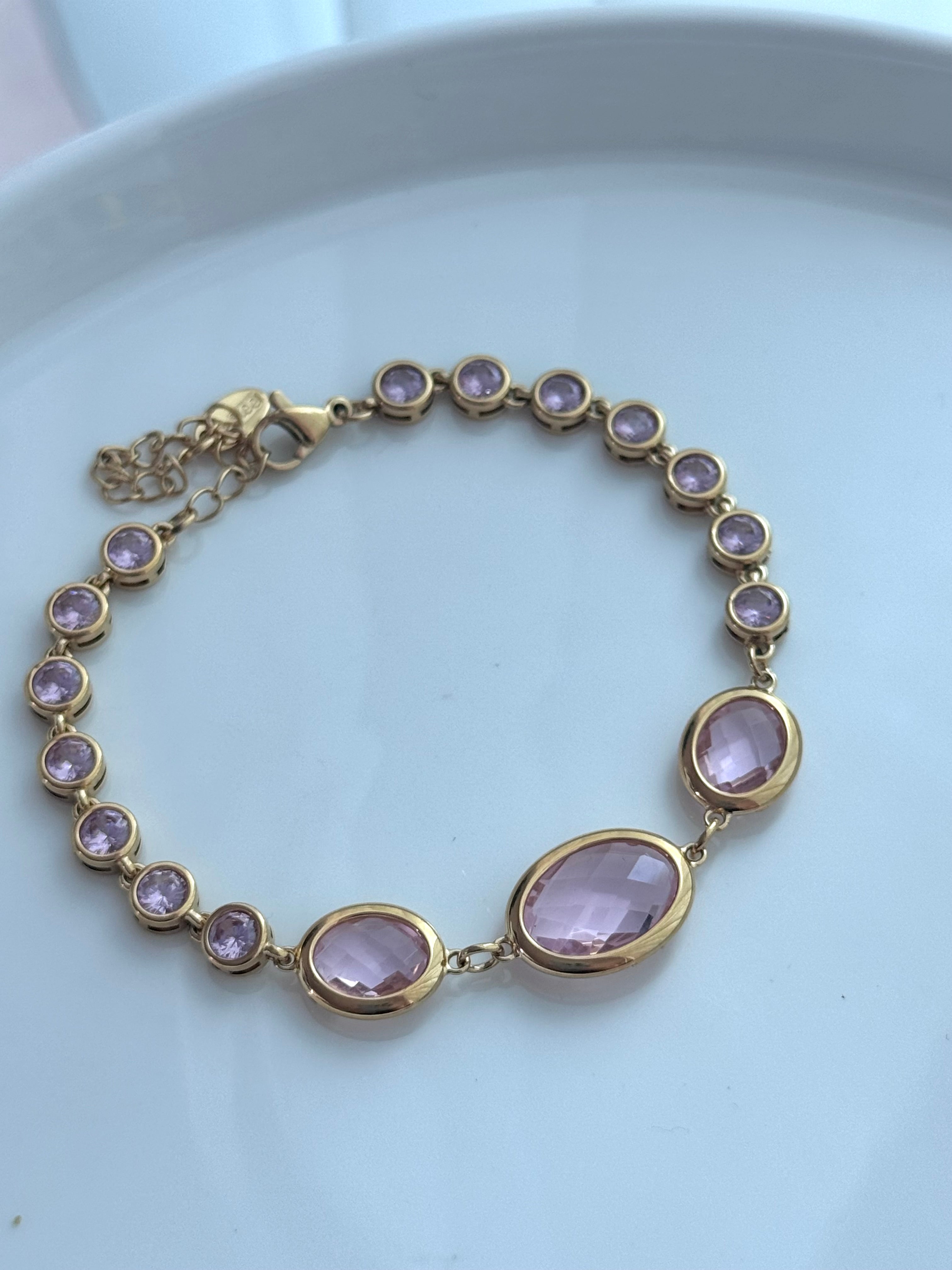 PULSERA CRISTAL ROSA