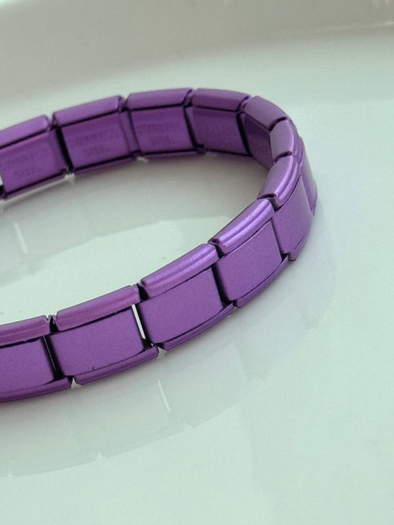 PULSERA ITALIANA MORADO MATE