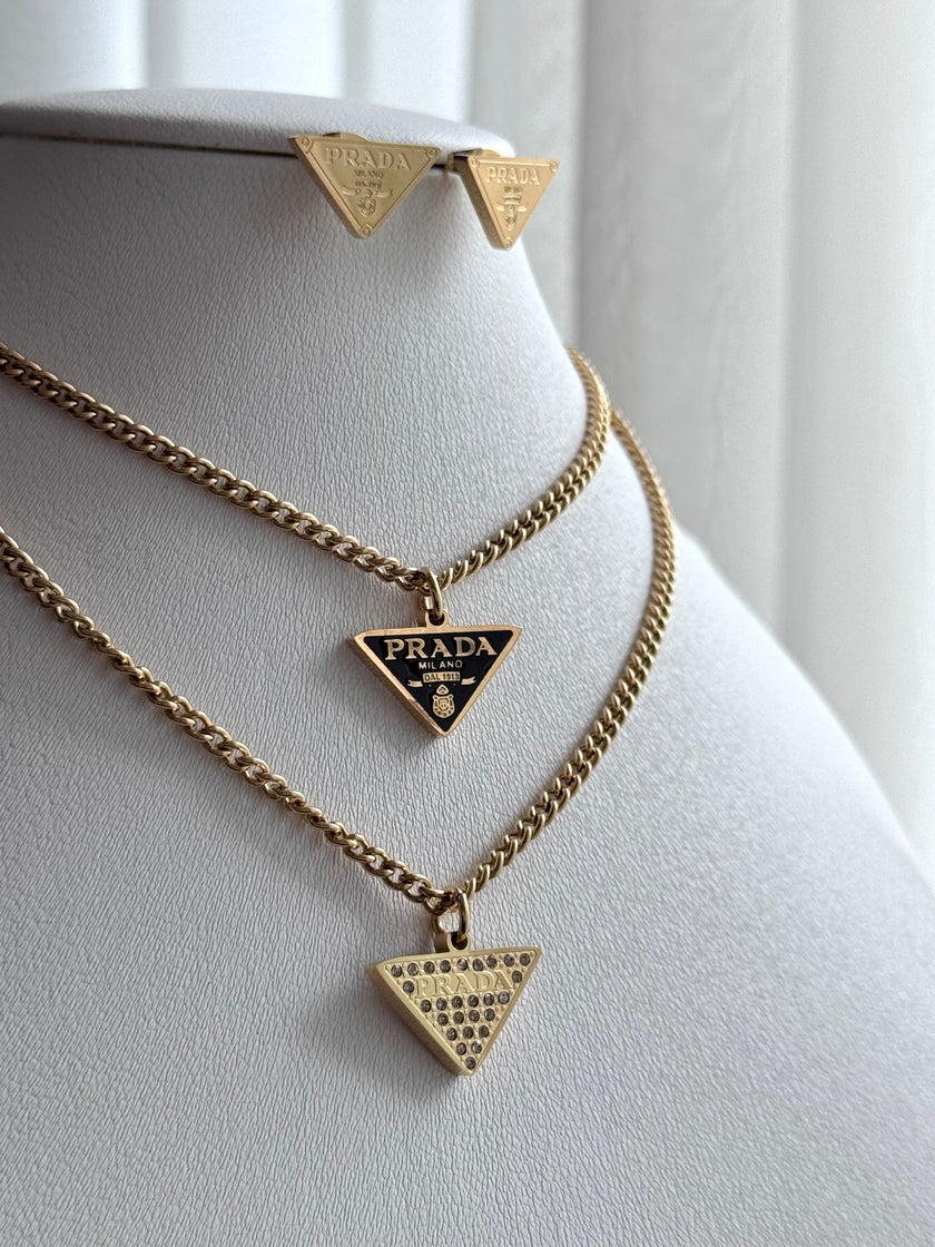 SET DOBLE CADENA DIJES NEGROS