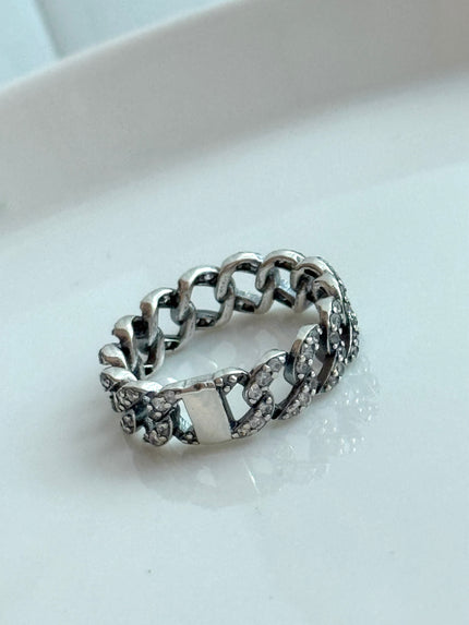 ANILLO CADENA CON ZIRCONIA