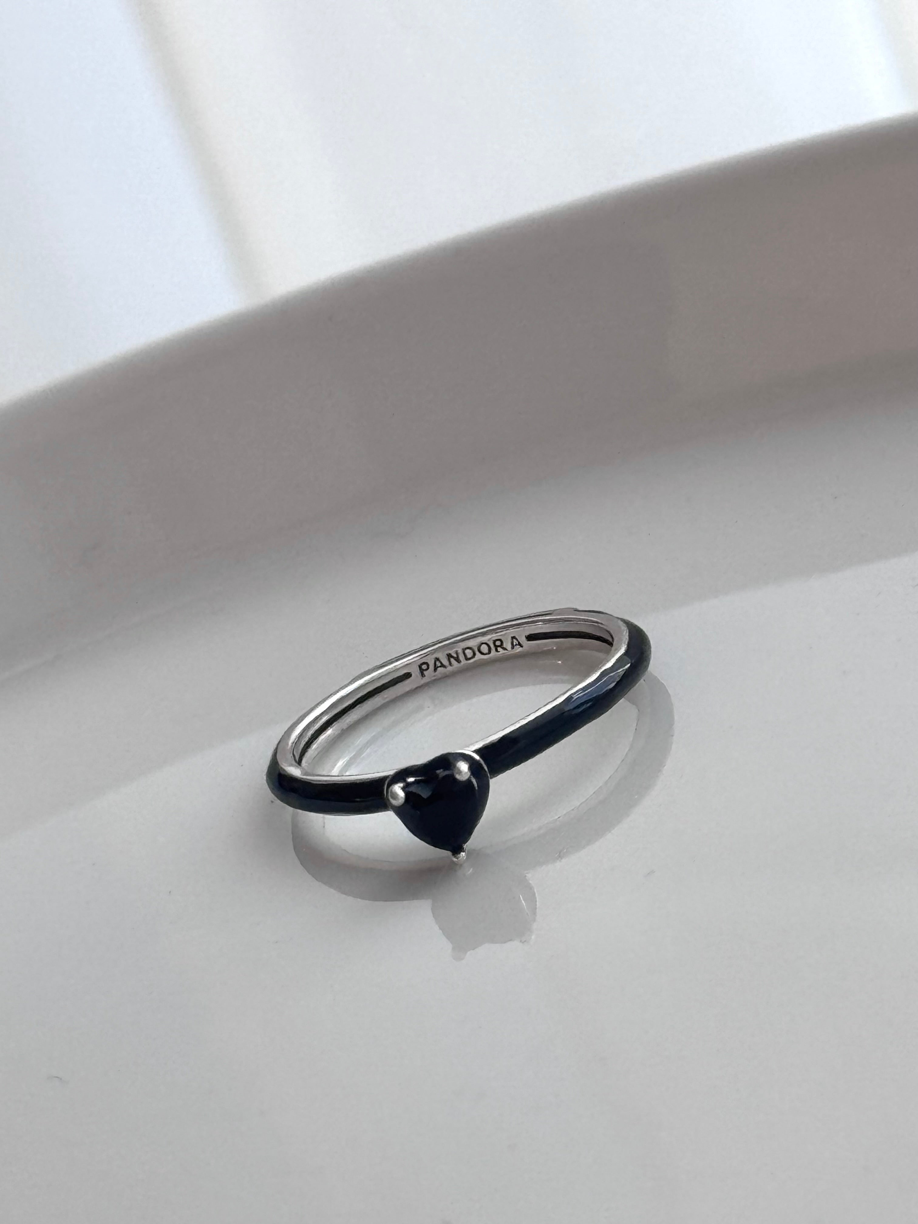 ANILLO CORAZÓN NEGRO