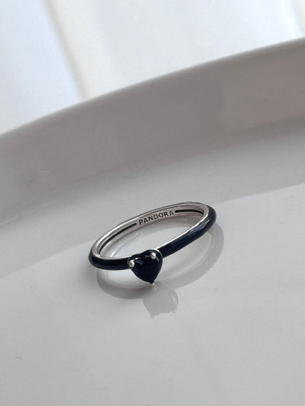 ANILLO CORAZÓN NEGRO