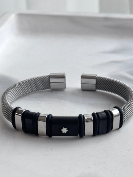 PULSERA ABIERTA PLATEADA