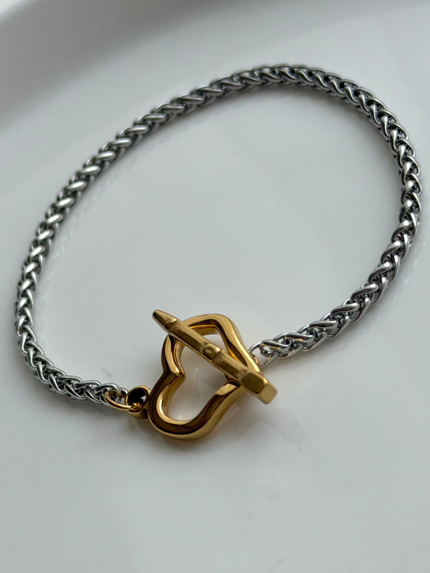 PULSERA BROCHE CORAZON