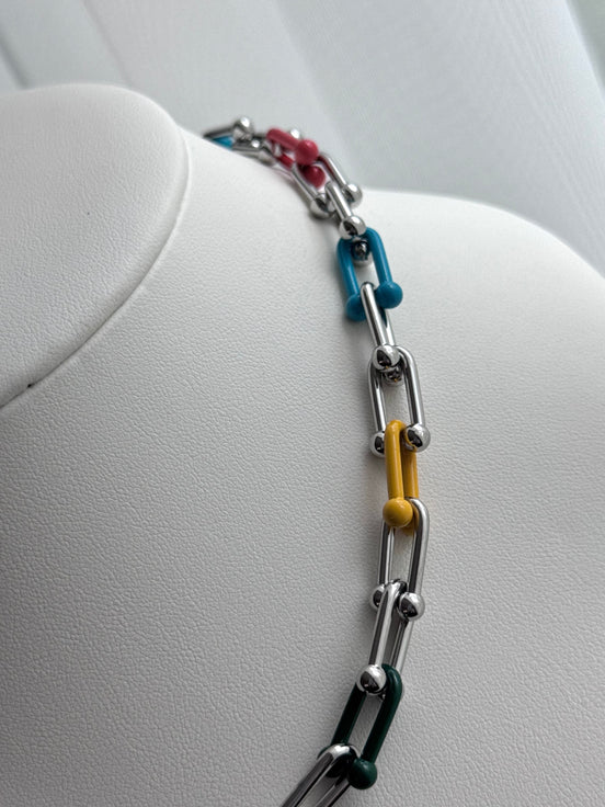 COLLAR ESLABONES COLORES