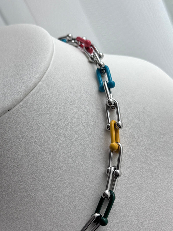 COLLAR ESLABONES COLORES