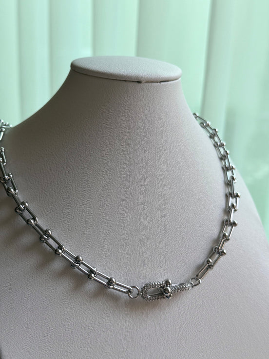 COLLAR ESLABONES CON CRISTAL