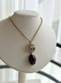 COLLAR GG PIEDRA NEGRA GG