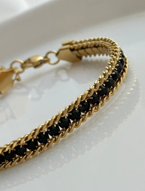 PULSERA TENNIS CON CADENA